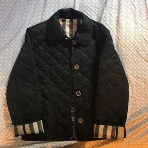 Burberry black quilted children’s jacket